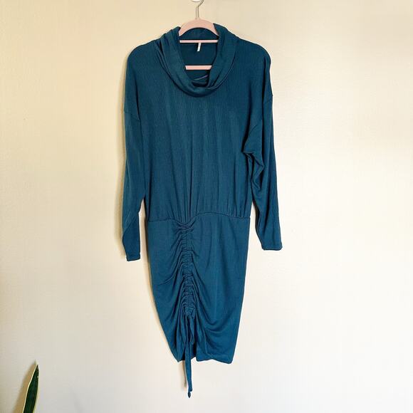 Free People Sundown Cinch Bodycon Cowl Neck Dress Womens Size Small Boho y2k - Picture 3 of 9